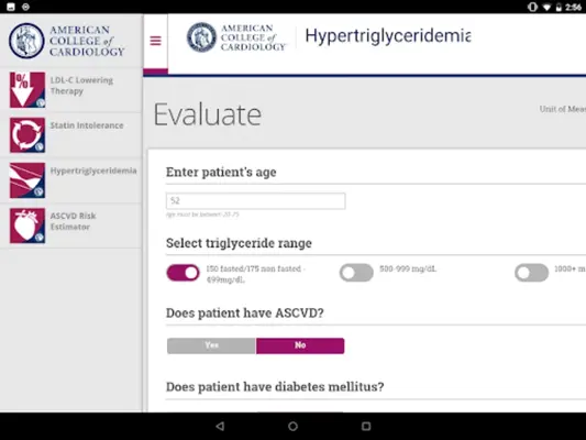 Lipid Manager android App screenshot 2